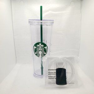 Starbucks-Clear Reusable Venti Cup SET